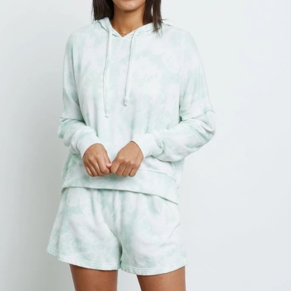 NWT RAILS Sweatshirt Nico Pullover Hoodie Mint Tie Dye Super Soft Size XS - Picture 7 of 7